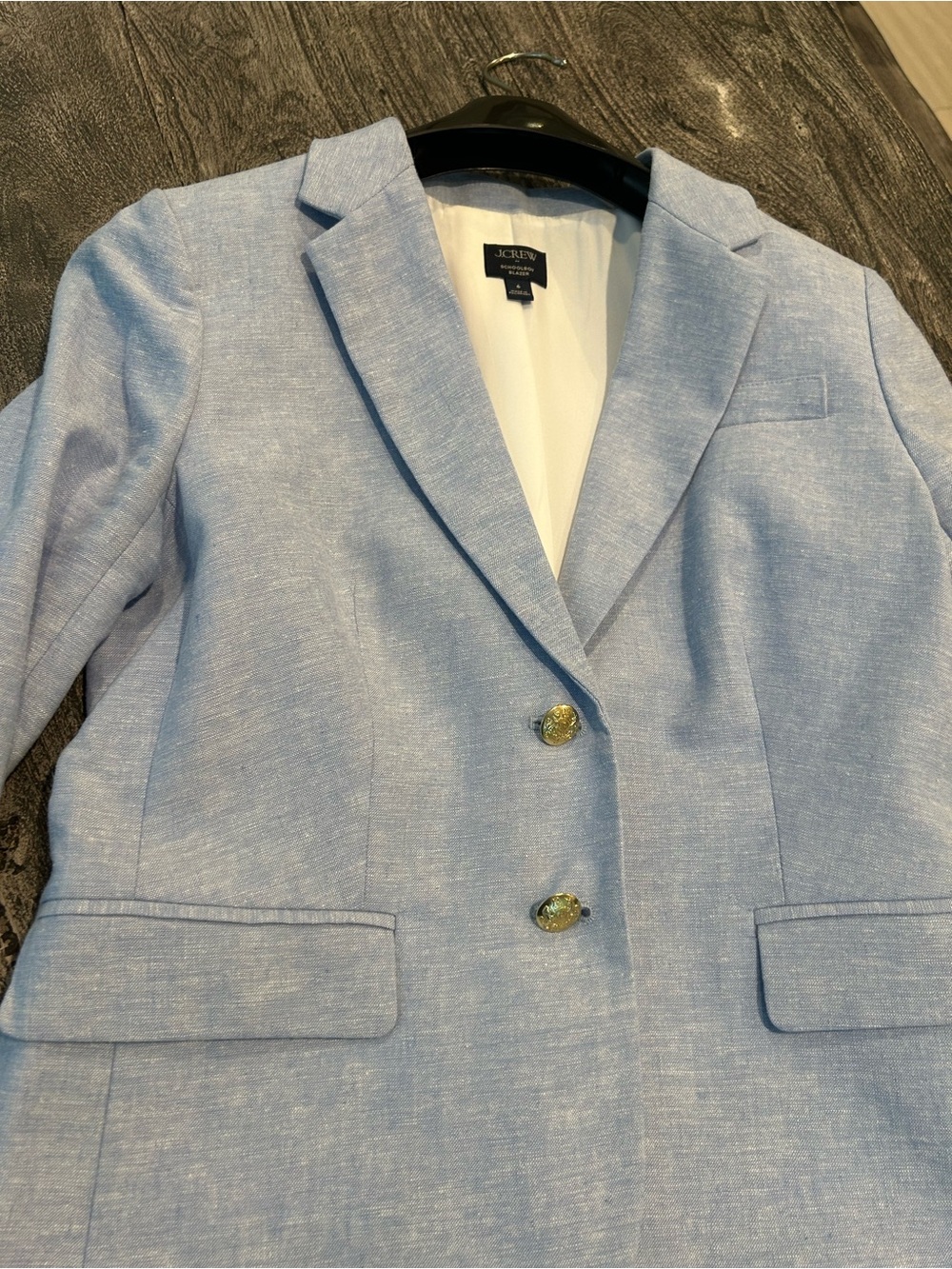J. Crew Factory Light Blue Linen-Blend Blazer - Picture 8 of 11